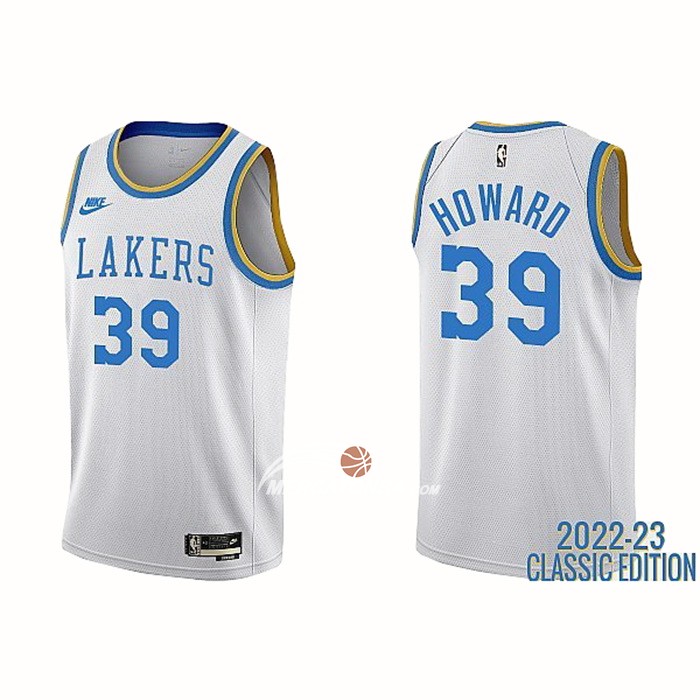 Maglia Los Angeles Lakers Dwight Howard NO 39 Classic 2022-23 Bianco